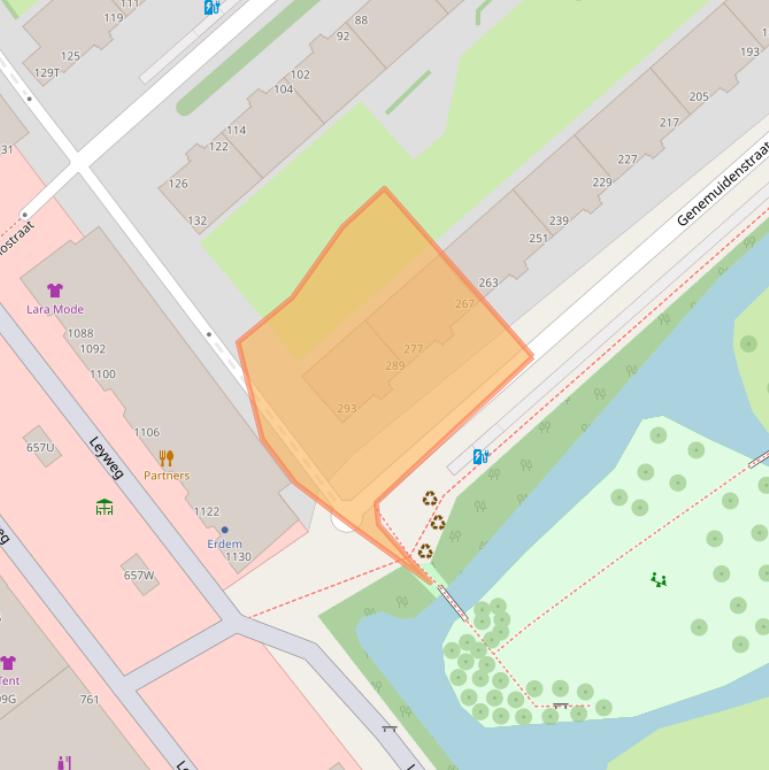 Kaart van postcodegebied 2545PV.