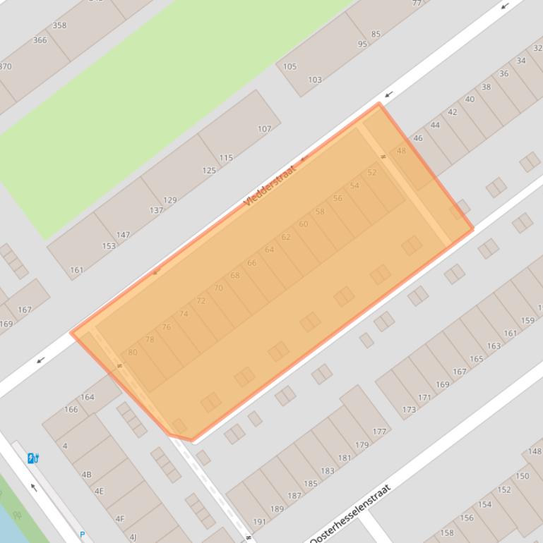 Kaart van postcodegebied 2545RP.