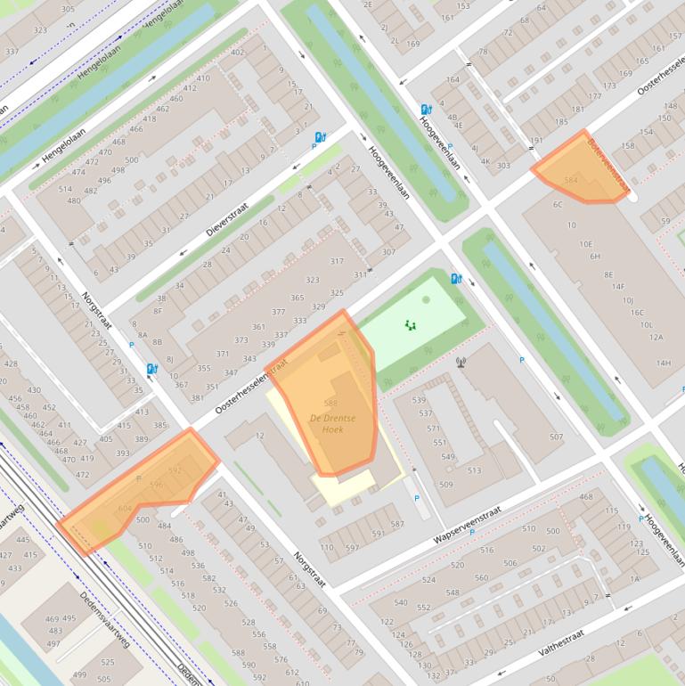 Kaart van postcodegebied 2545SL.