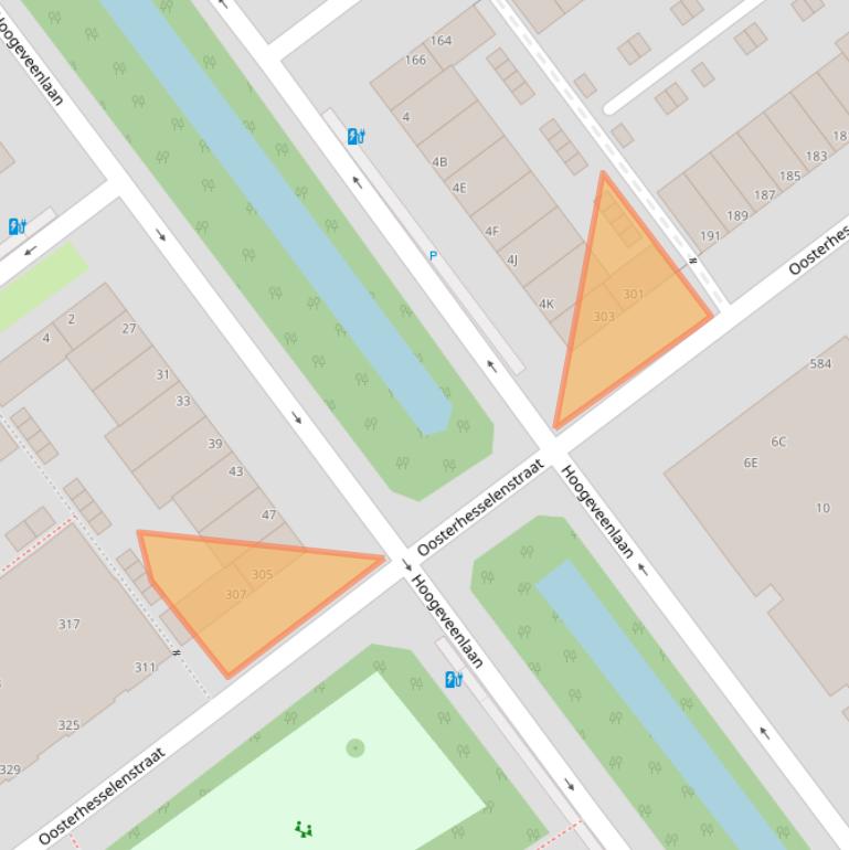 Kaart van postcodegebied 2545SV.