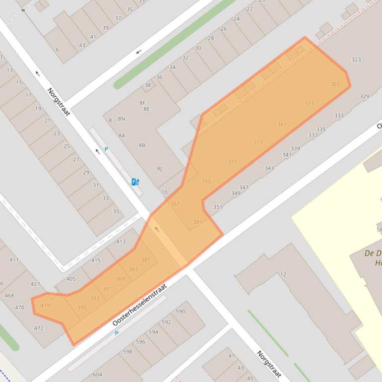 Kaart van postcodegebied 2545SX.