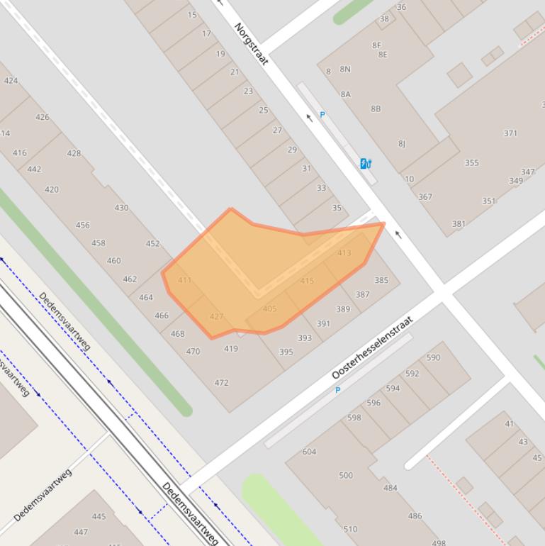 Kaart van postcodegebied 2545SZ.