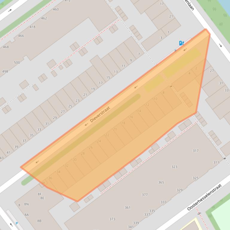 Kaart van postcodegebied 2545TM.