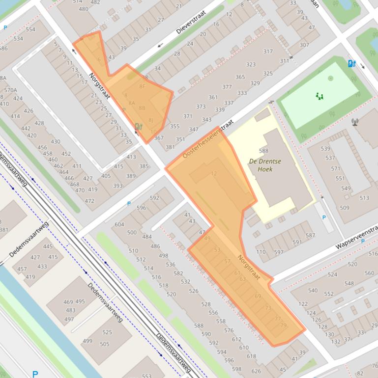 Kaart van postcodegebied 2545TV.