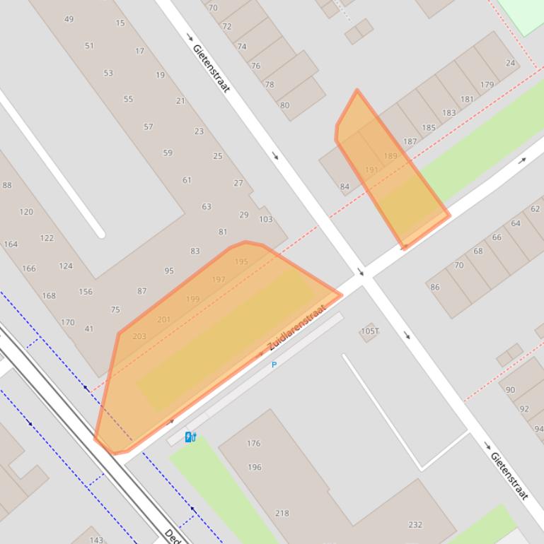 Kaart van postcodegebied 2545VT.