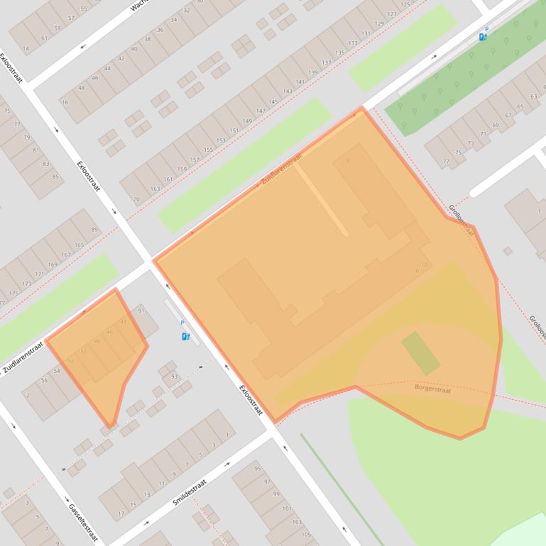 Kaart van postcodegebied 2545VX.