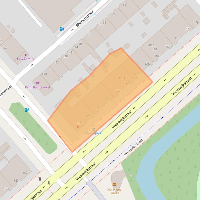 Kaart van postcodegebied 2546AD.