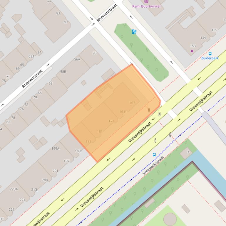 Kaart van postcodegebied 2546AE.