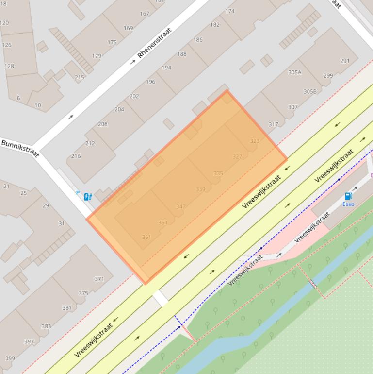 Kaart van postcodegebied 2546AK.