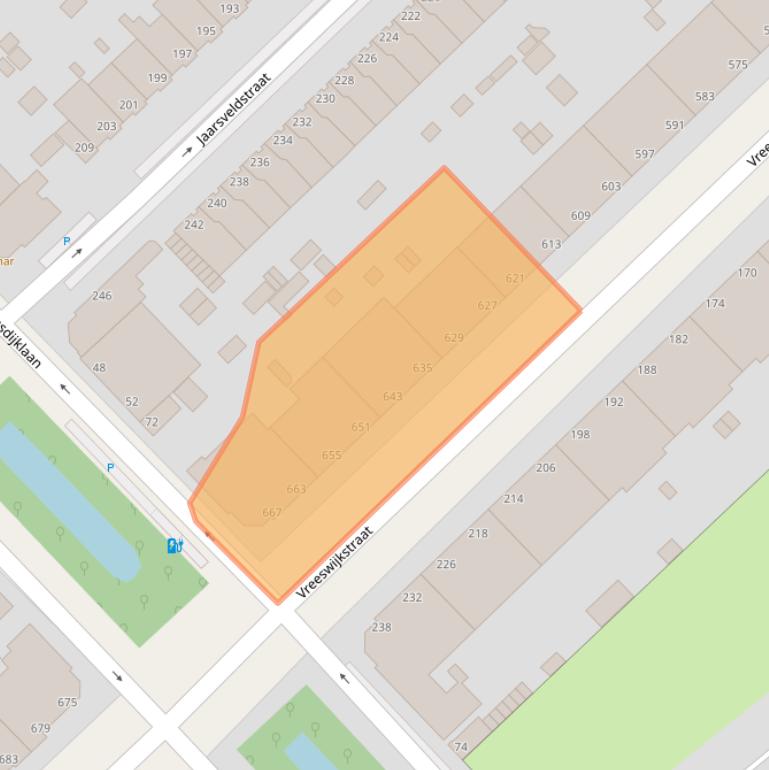 Kaart van postcodegebied 2546AR.