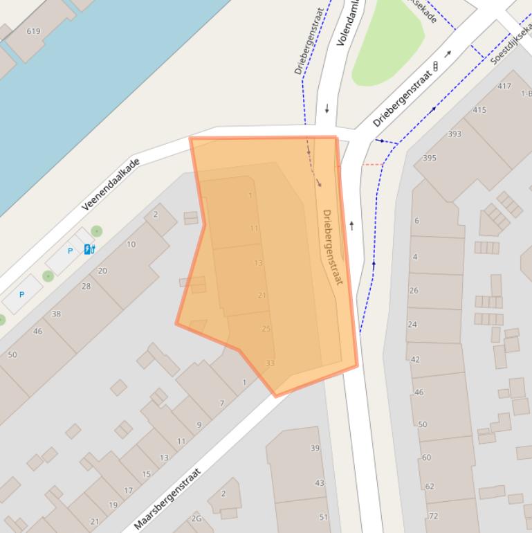 Kaart van postcodegebied 2546BA.