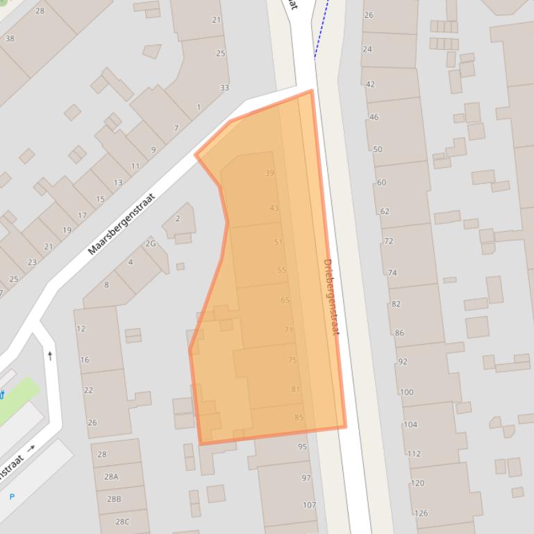 Kaart van postcodegebied 2546BB.