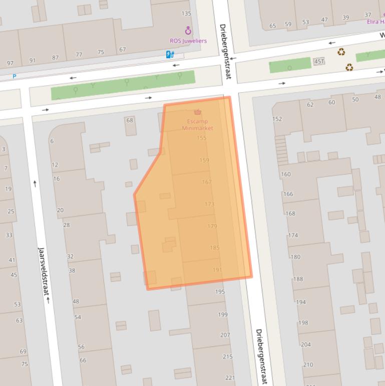 Kaart van postcodegebied 2546BD.