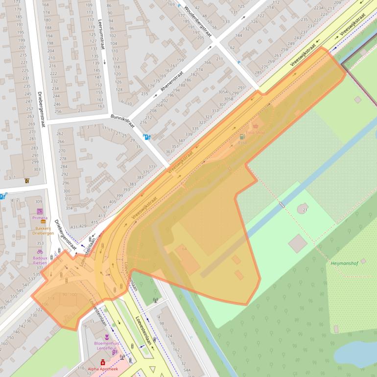 Kaart van postcodegebied 2546CA.