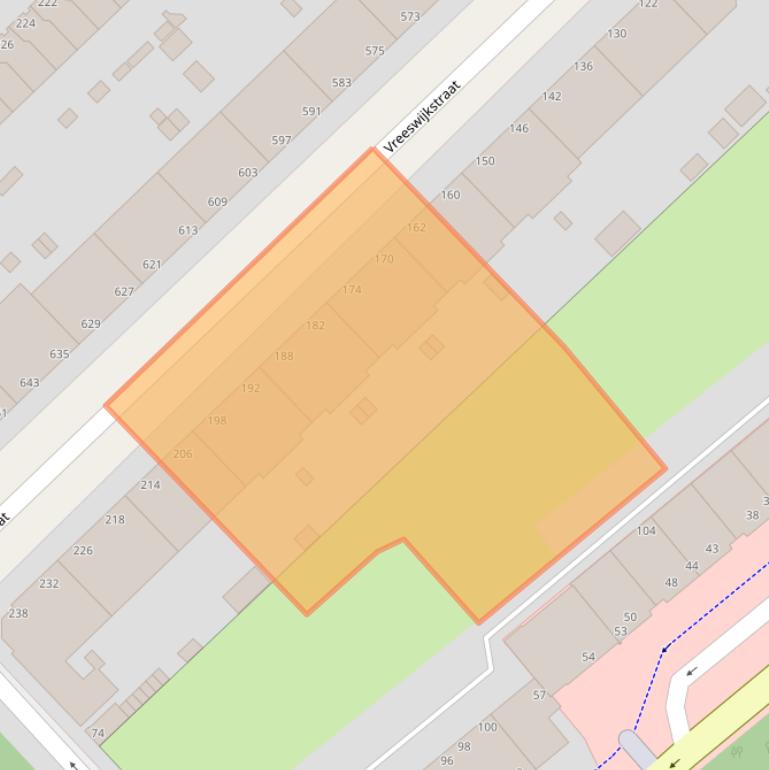 Kaart van postcodegebied 2546CC.