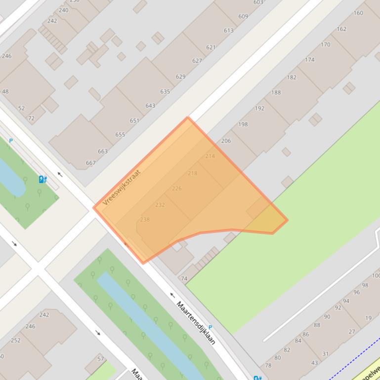 Kaart van postcodegebied 2546CD.