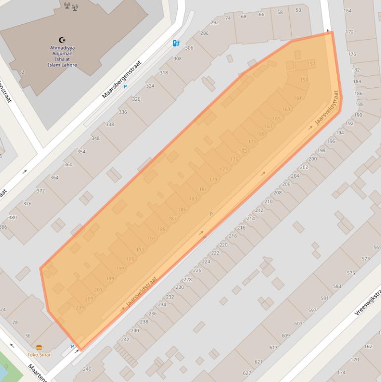 Kaart van postcodegebied 2546CN.