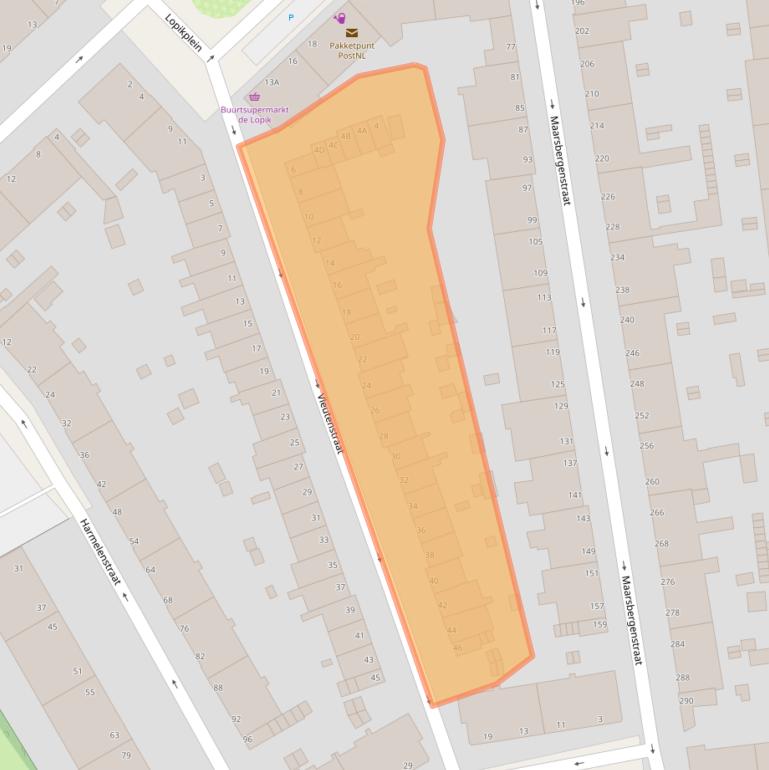 Kaart van postcodegebied 2546EJ.