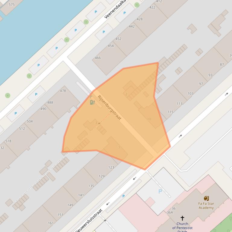 Kaart van postcodegebied 2546ER.