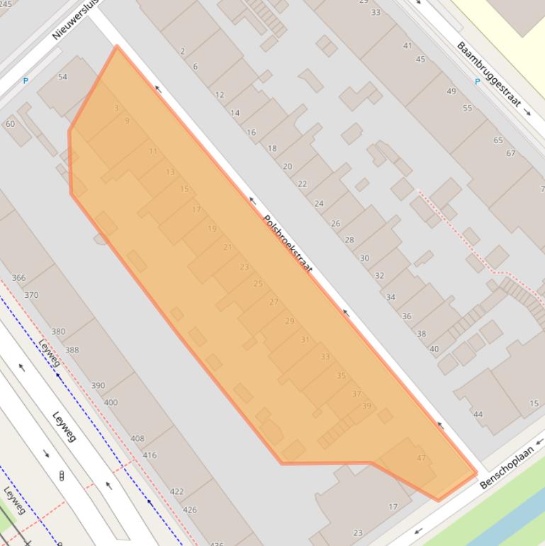 Kaart van postcodegebied 2546RK.