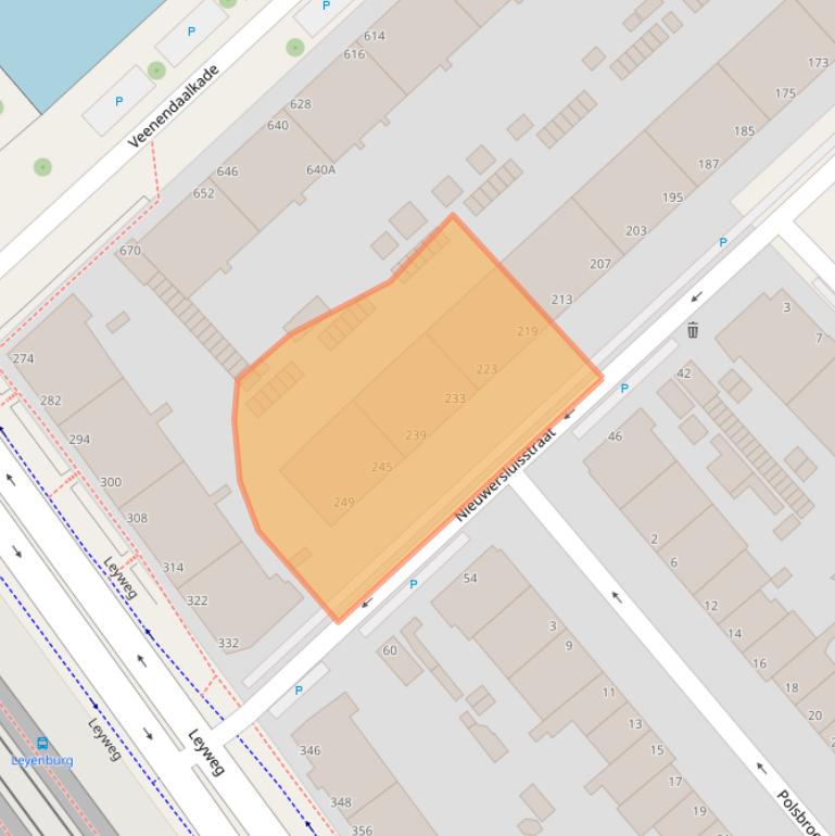 Kaart van postcodegebied 2546RW.