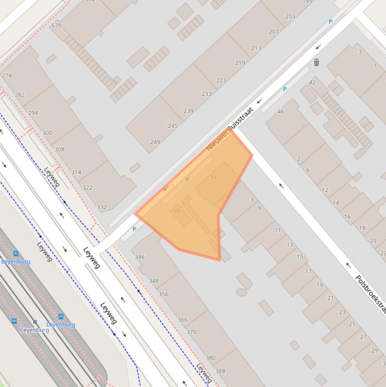 Kaart van postcodegebied 2546RZ.