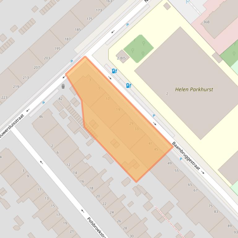 Kaart van postcodegebied 2546SE.