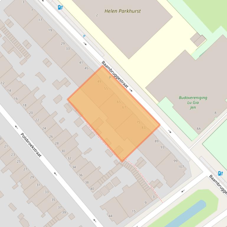 Kaart van postcodegebied 2546SG.