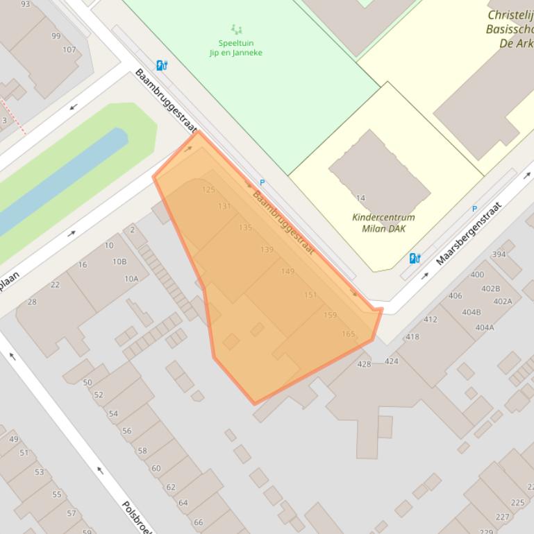 Kaart van postcodegebied 2546SJ.