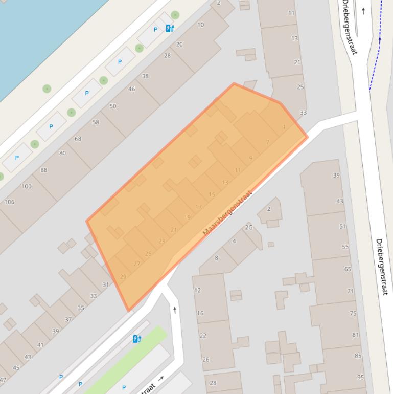 Kaart van postcodegebied 2546SL.