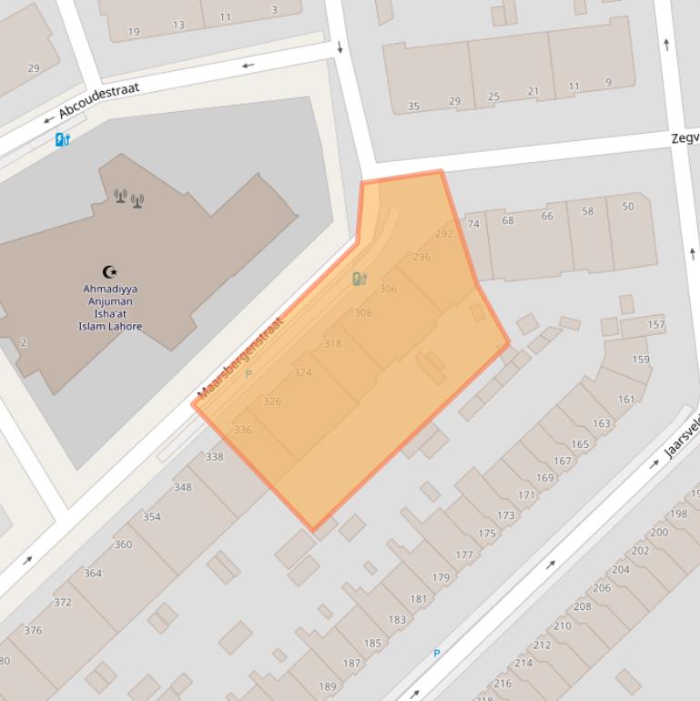 Kaart van postcodegebied 2546SW.