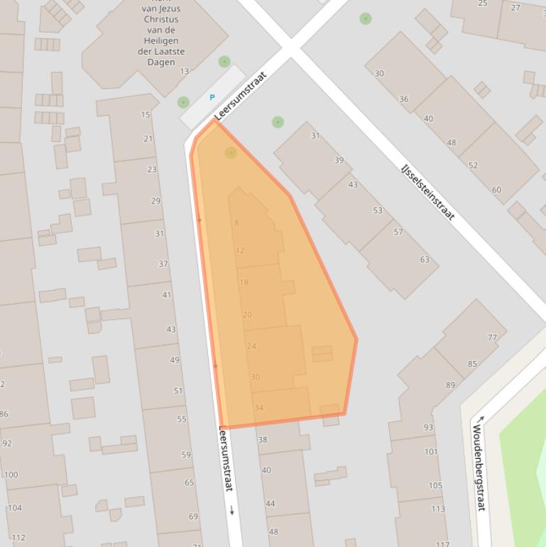 Kaart van postcodegebied 2546TK.