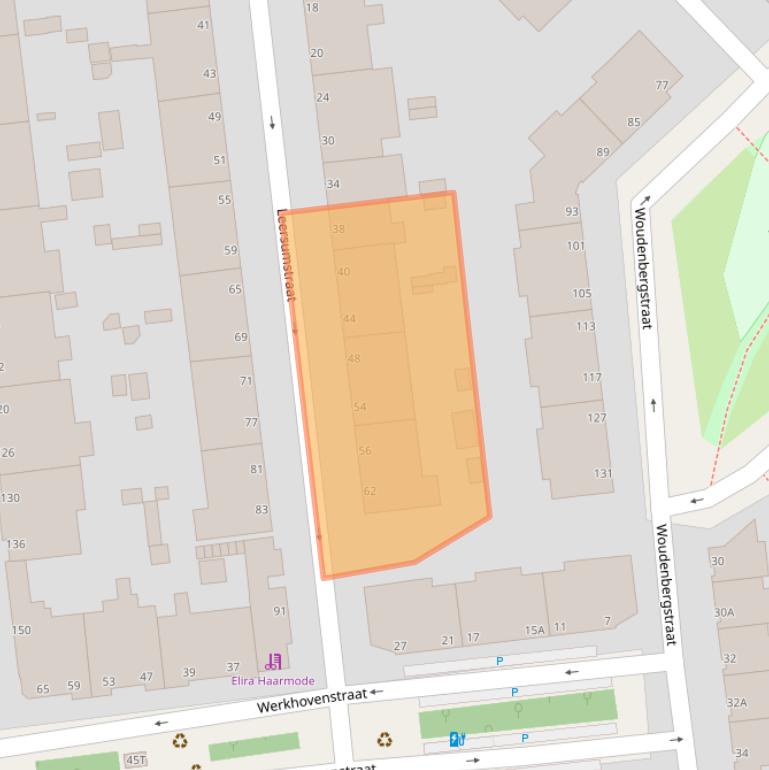 Kaart van postcodegebied 2546TL.