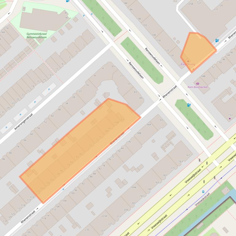 Kaart van postcodegebied 2546TR.