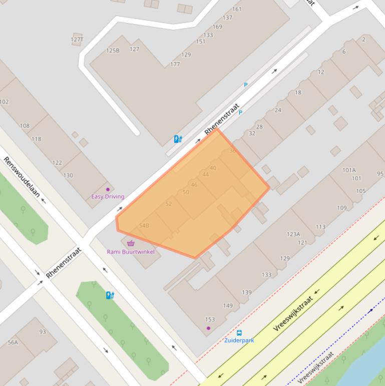 Kaart van postcodegebied 2546TV.