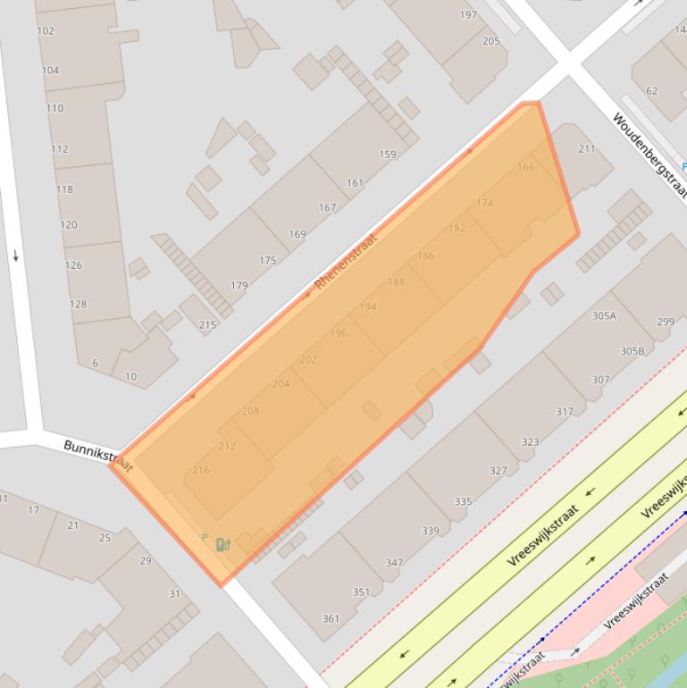 Kaart van postcodegebied 2546TZ.