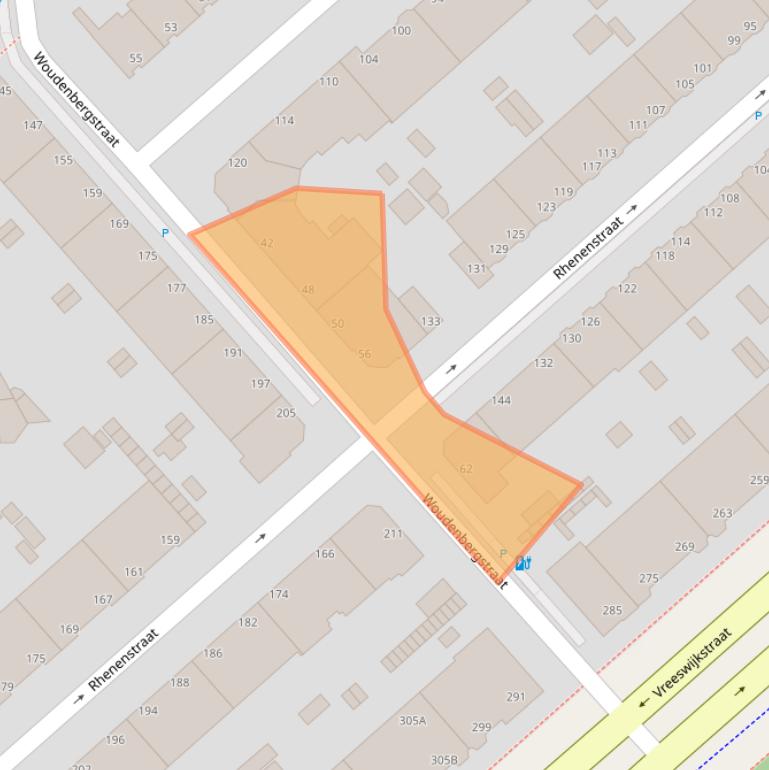 Kaart van postcodegebied 2546VT.