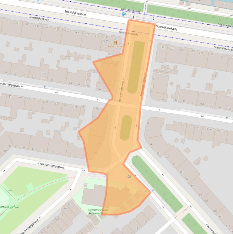 Kaart van postcodegebied 2546XE.