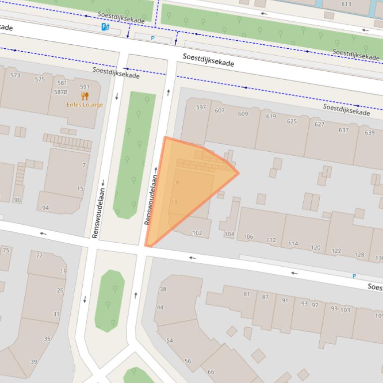 Kaart van postcodegebied 2546XH.