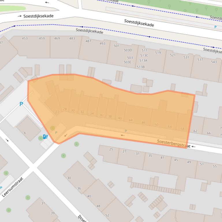 Kaart van postcodegebied 2546XT.