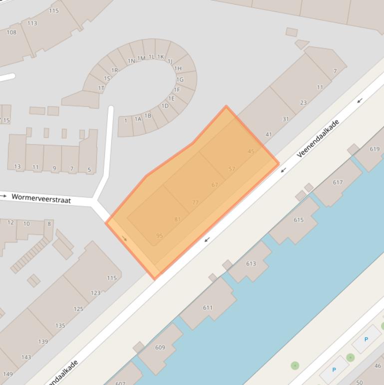 Kaart van postcodegebied 2547AB.