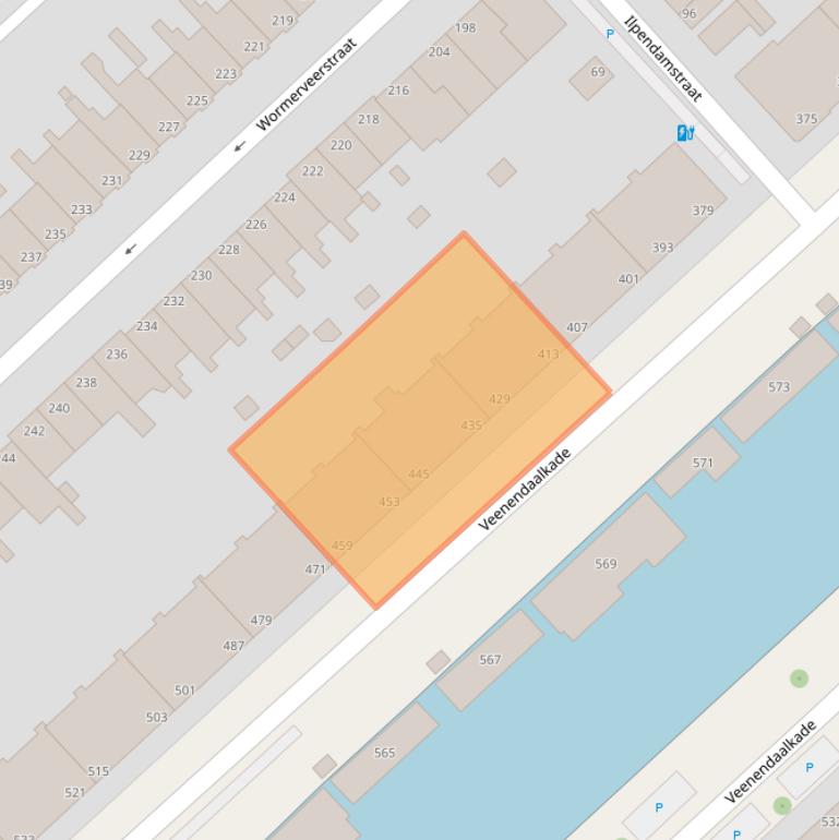 Kaart van postcodegebied 2547AL.