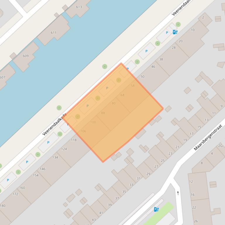 Kaart van postcodegebied 2547AS.