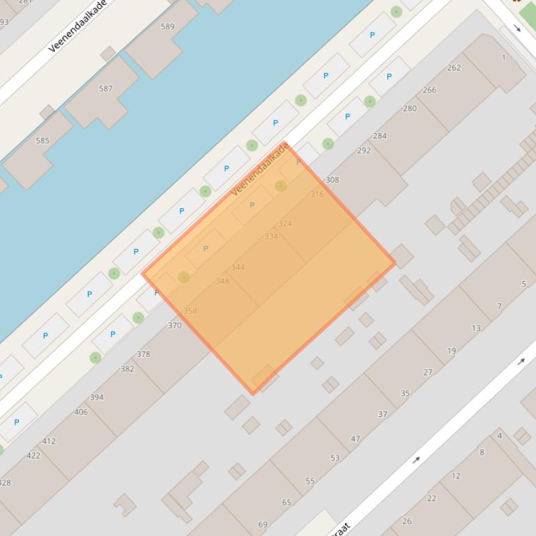 Kaart van postcodegebied 2547AZ.