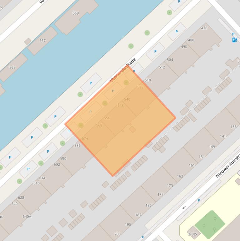 Kaart van postcodegebied 2547BD.