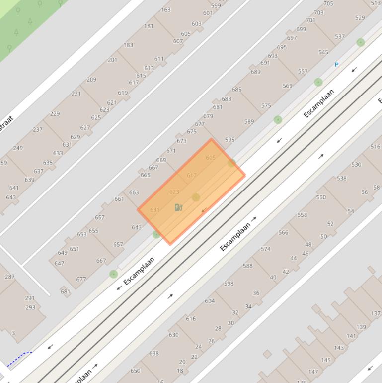 Kaart van postcodegebied 2547ED.