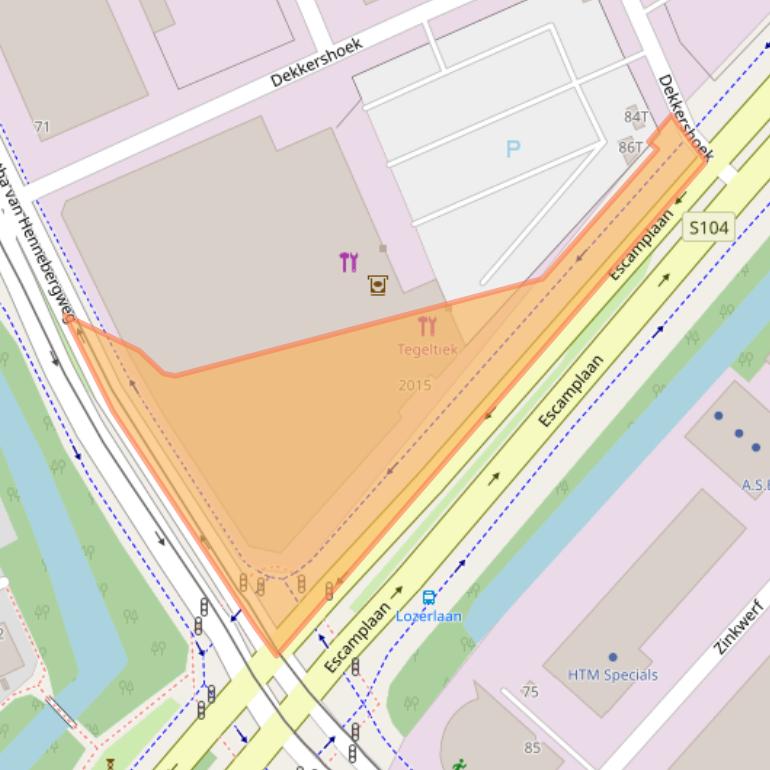 Kaart van postcodegebied 2547EH.