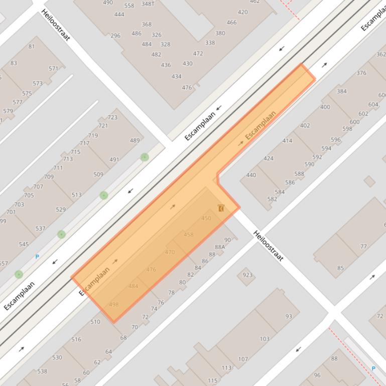 Kaart van postcodegebied 2547EN.