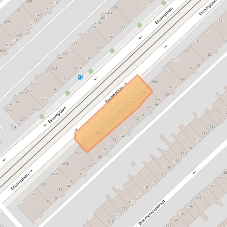 Kaart van postcodegebied 2547ER.