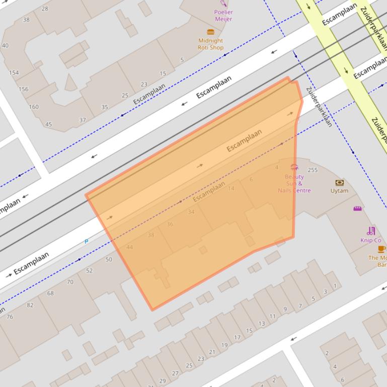 Kaart van postcodegebied 2547GH.